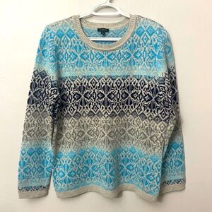 Talbots Fair Isle Wool Blend Sweater
